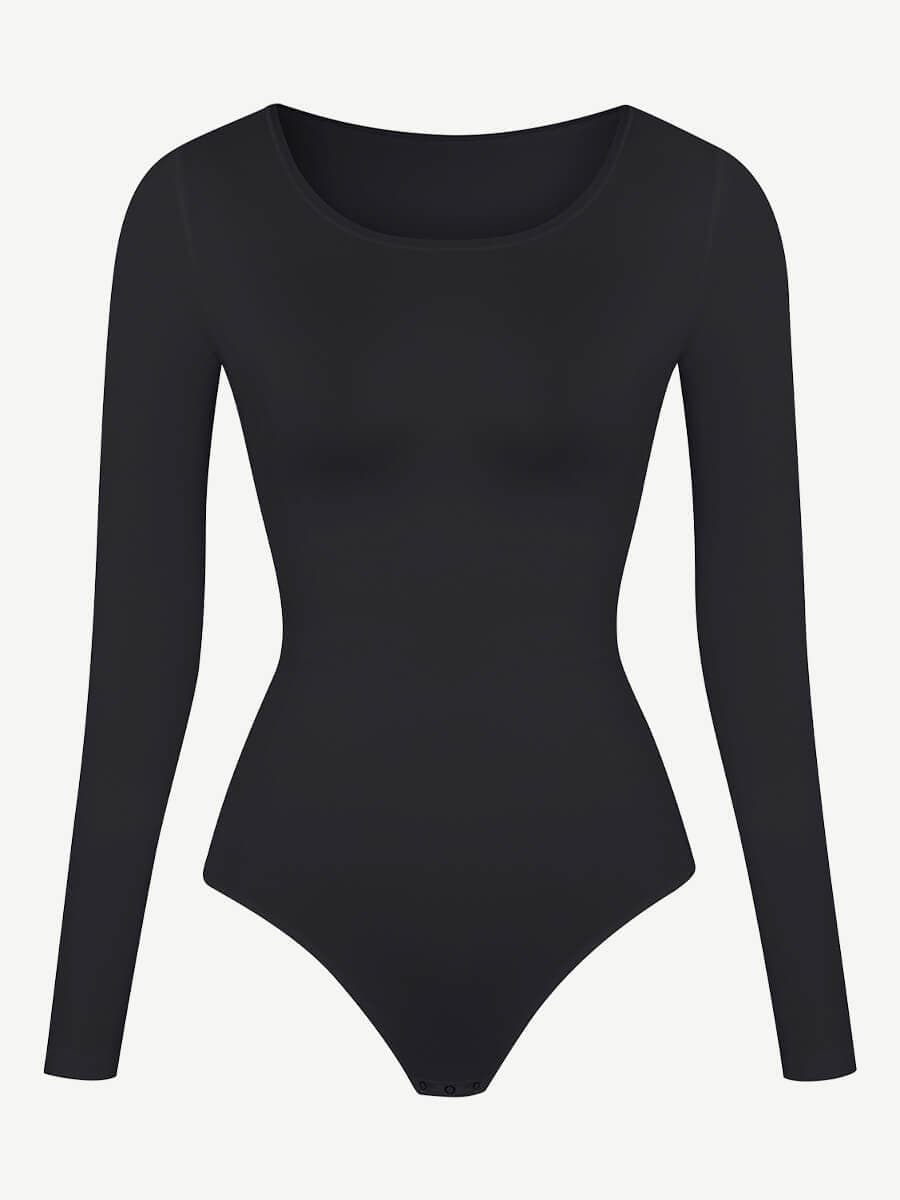 Seamless Long Sleeve Shapewear Bodysuit with Tummy Control