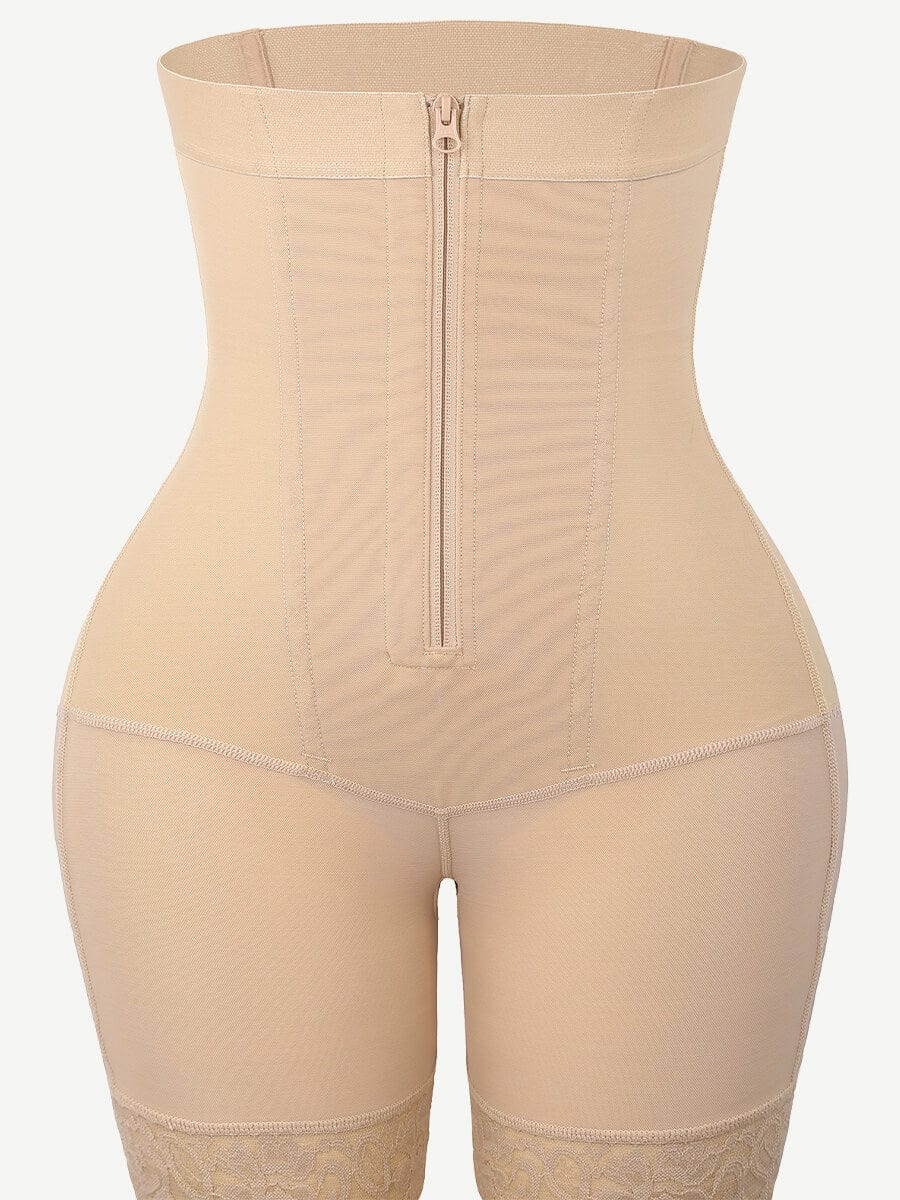 High-Waisted Butt-Lifting Shapewear Shorts with Steel Bone Support