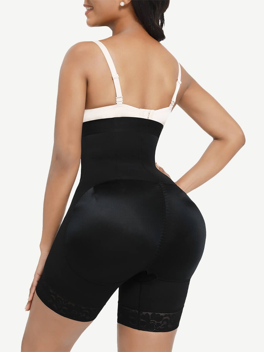 High-Waisted Butt-Lifting Shapewear Shorts with Steel Bone Support