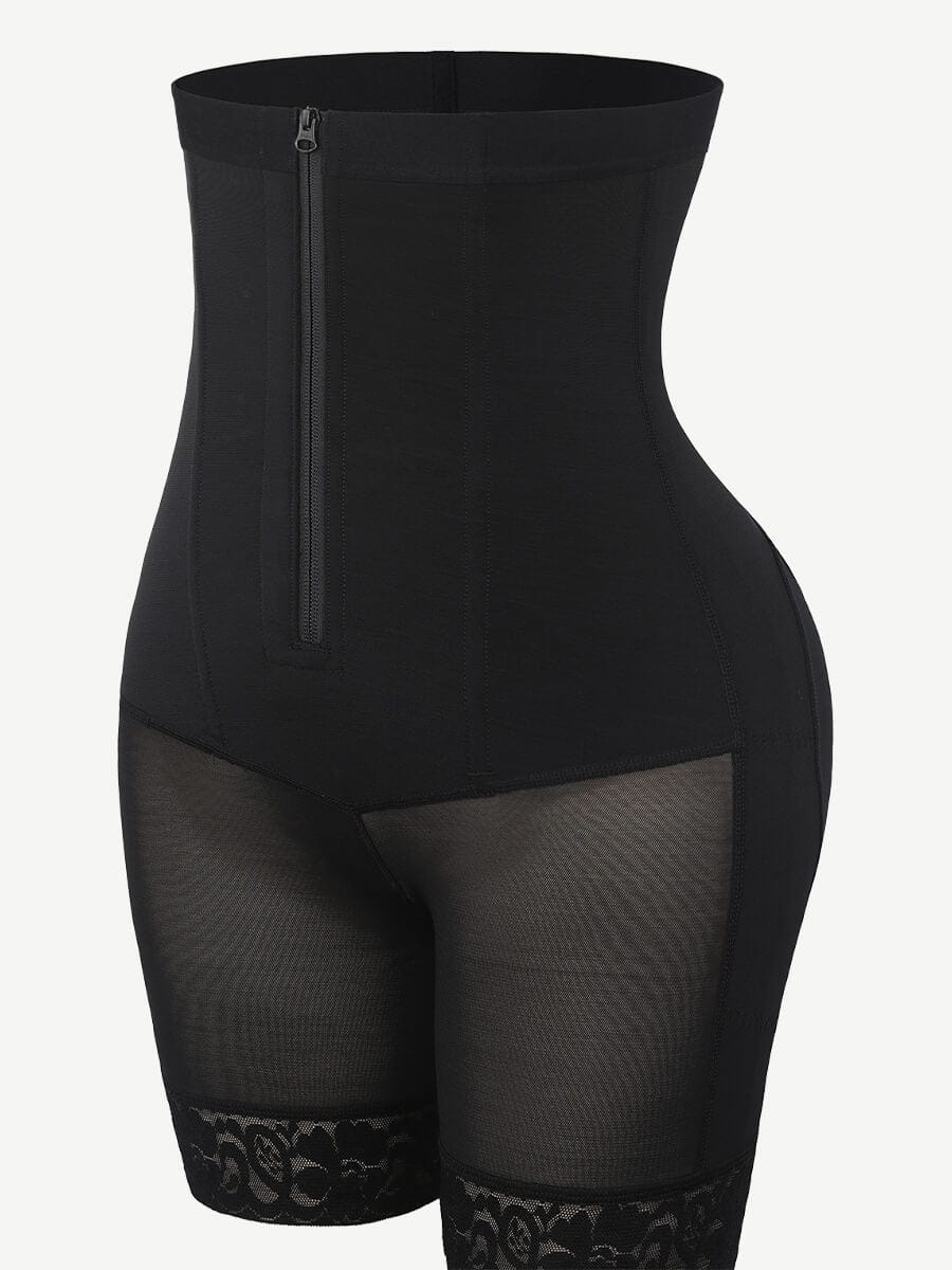 High-Waisted Butt-Lifting Shapewear Shorts with Steel Bone Support