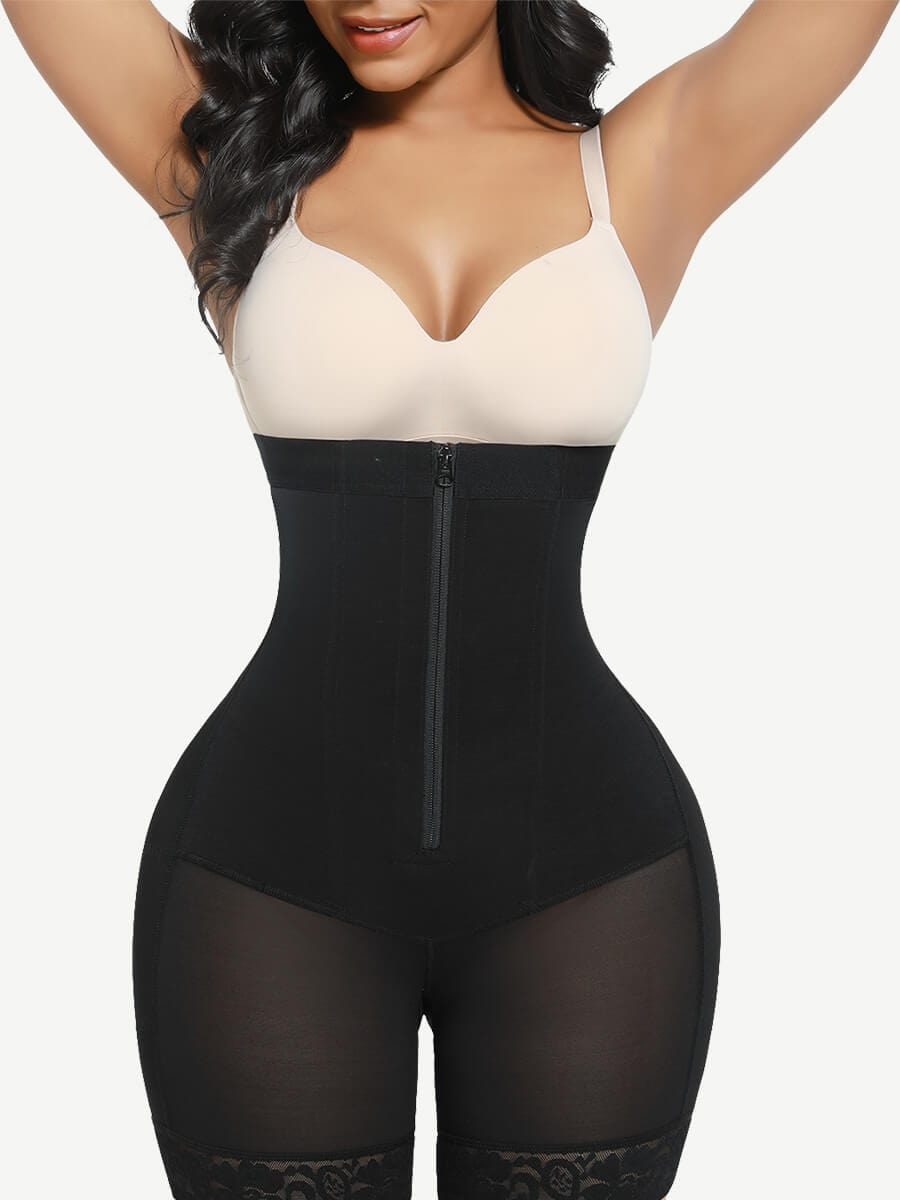 High-Waisted Butt-Lifting Shapewear Shorts with Steel Bone Support