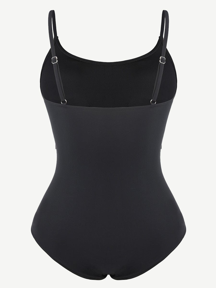 Sculpting One-Piece Swimsuit – Tummy Control & Elegant Pleats