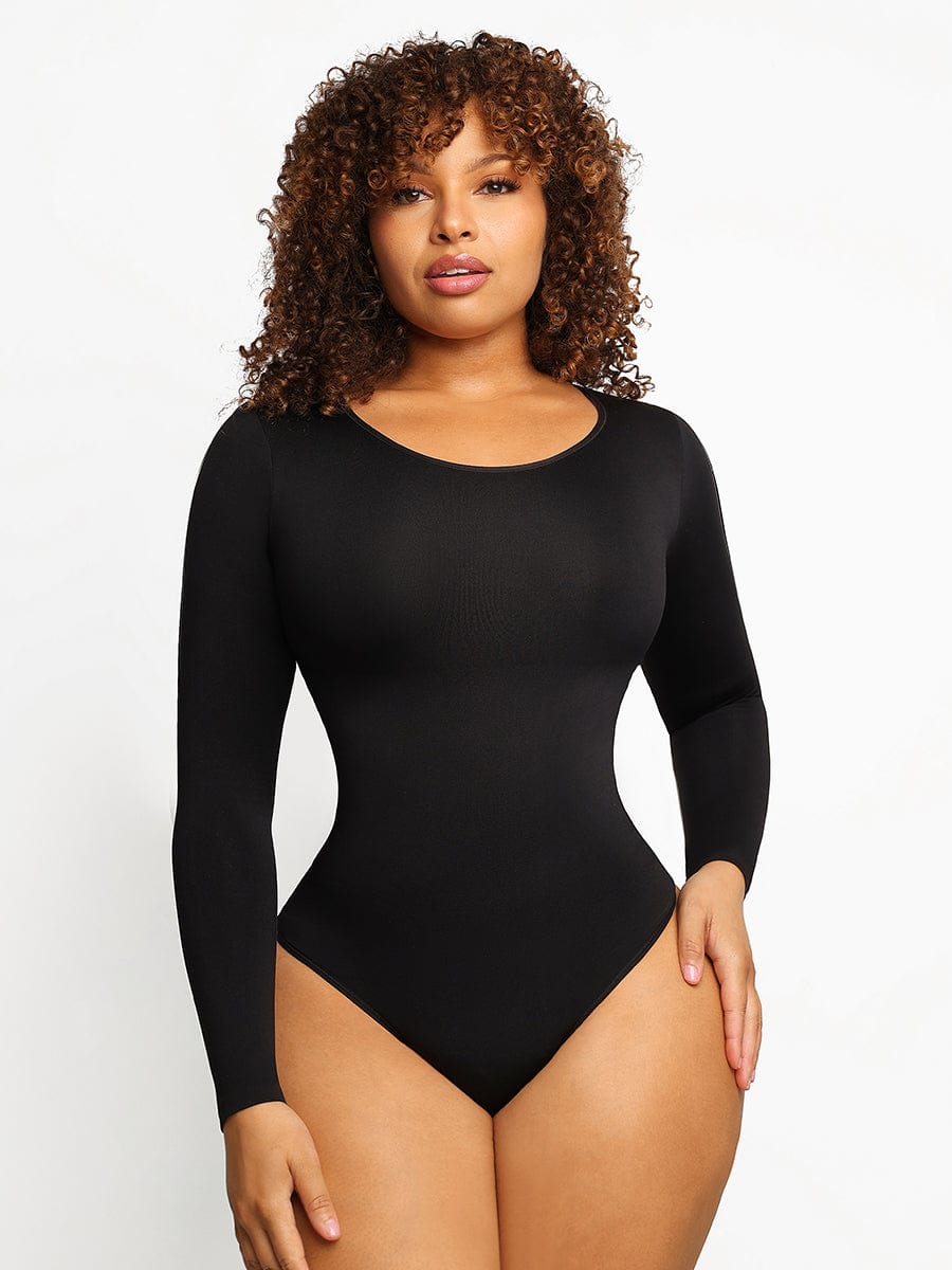 Seamless Long Sleeve Shapewear Bodysuit with Tummy Control