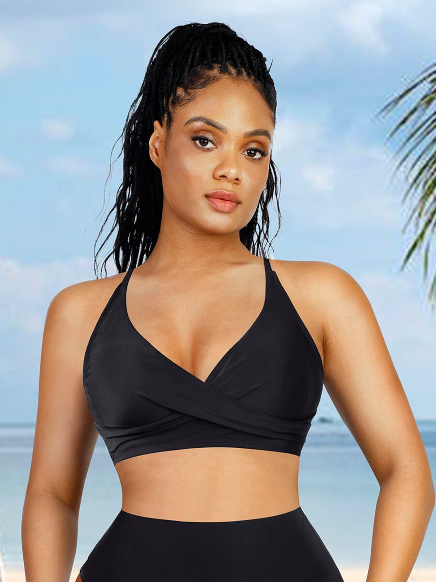 Cross-Front Bikini Top – Adjustable Straps for Perfect Fit