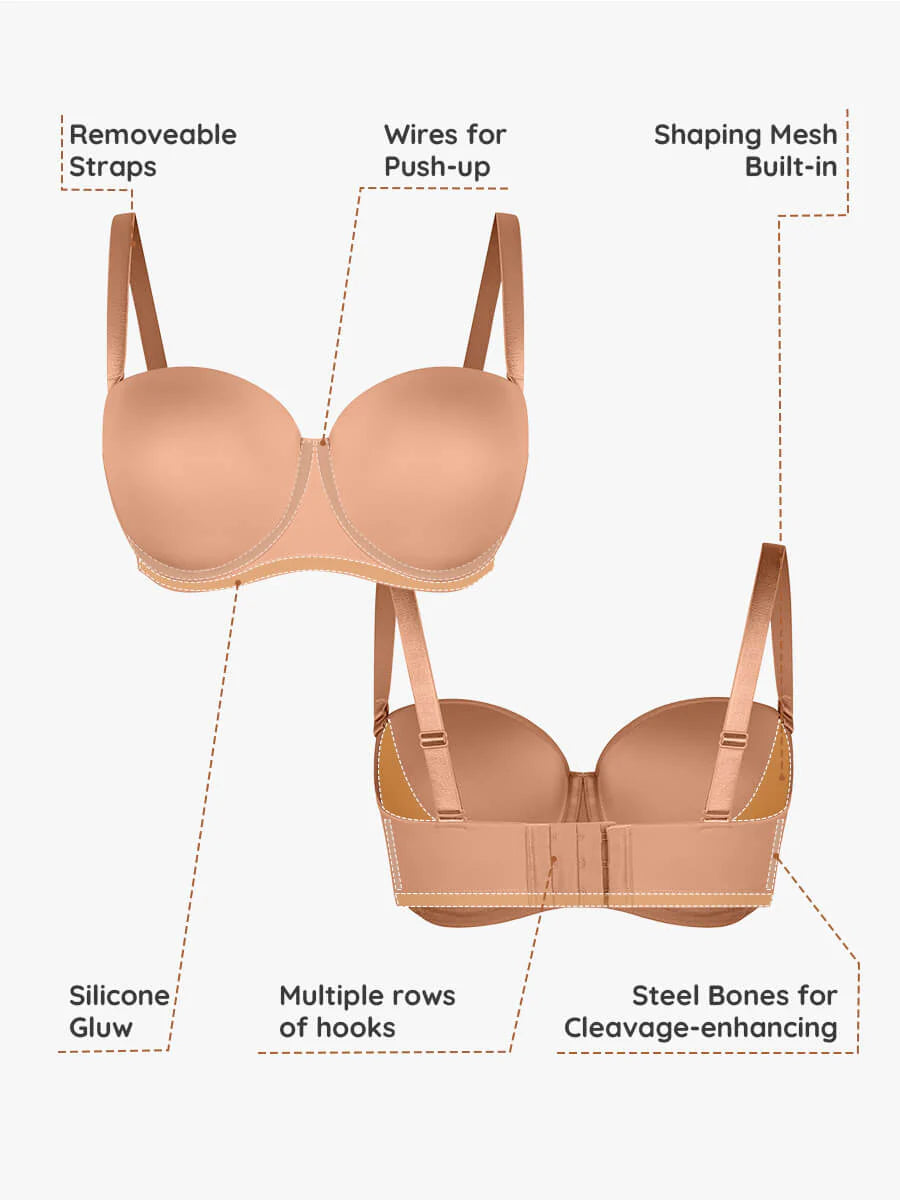 Strapless Underwire 1/2 Cup Bra