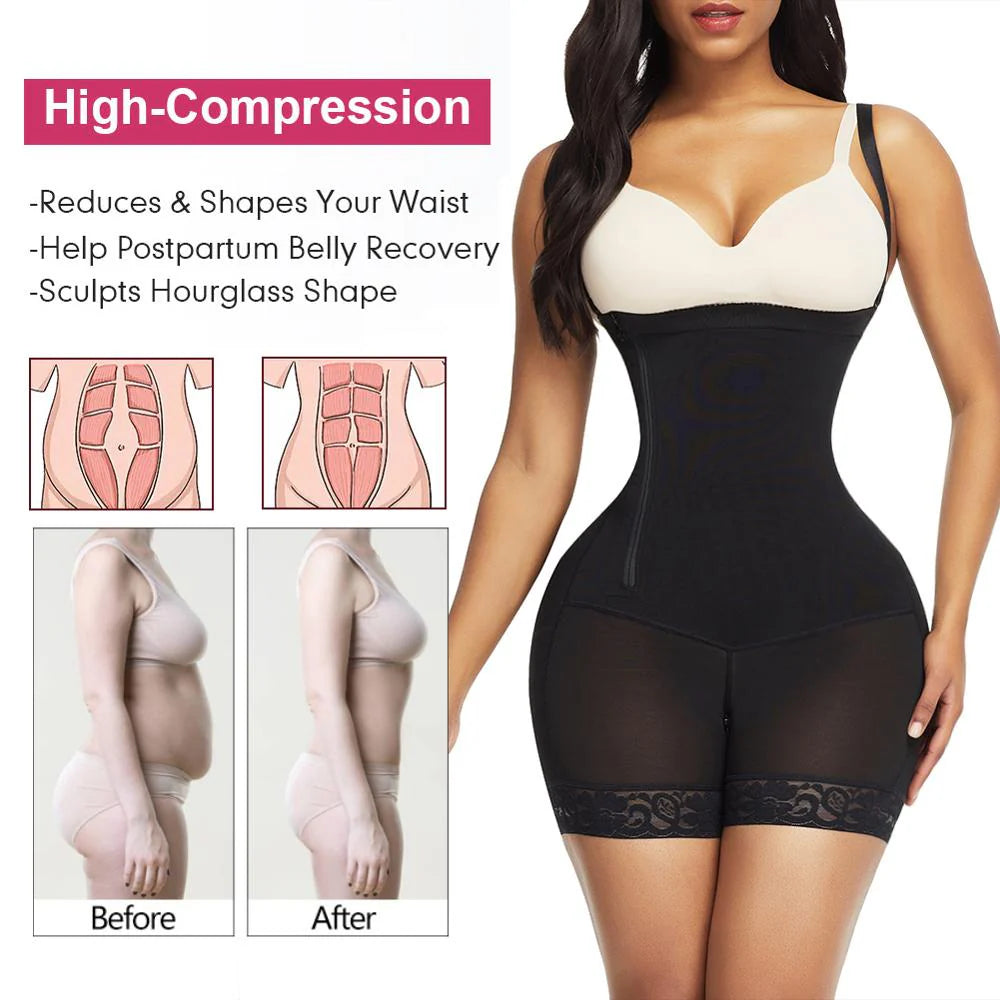 Detachable Straps Side Zip Body Shaper