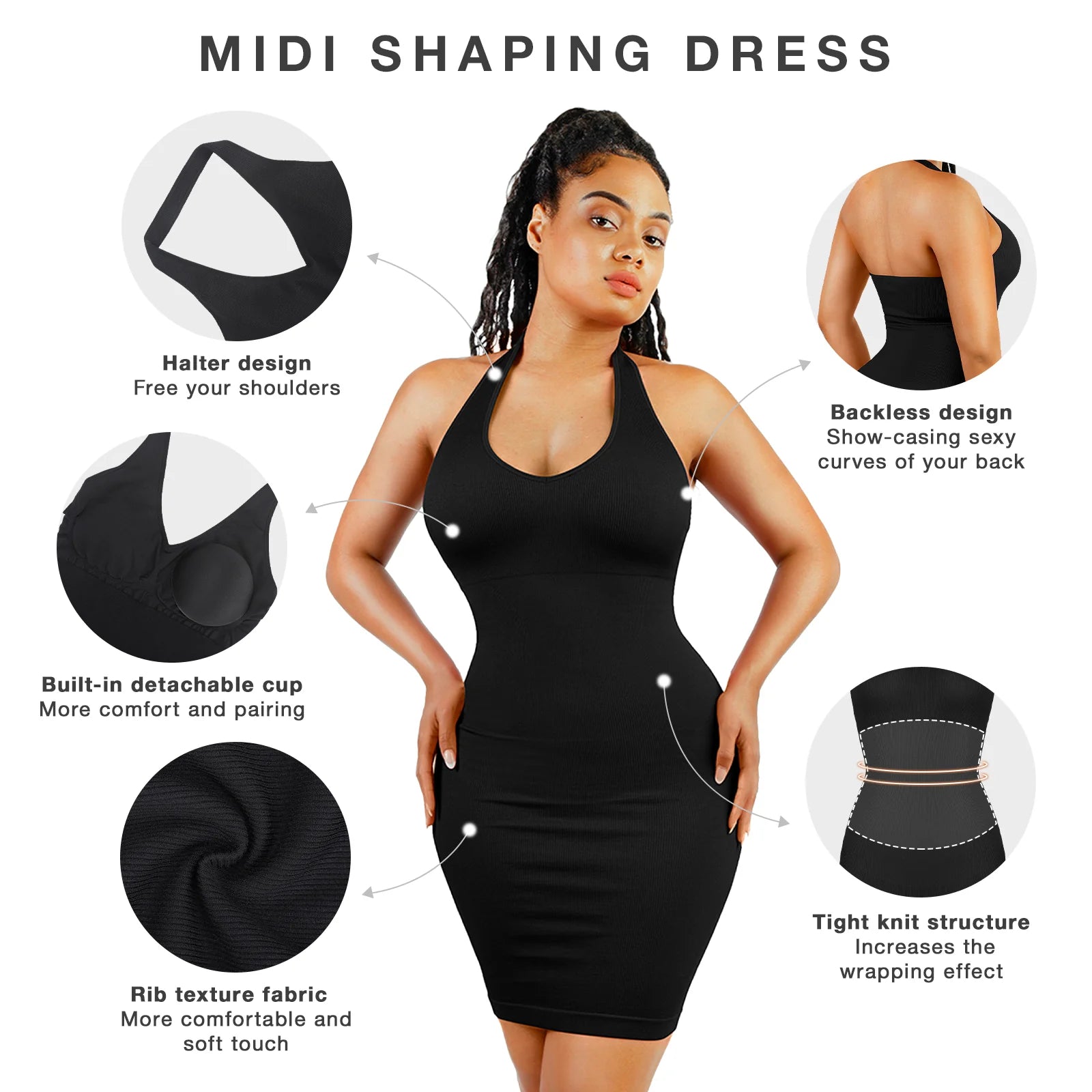 Halter Neck Shaping Dress