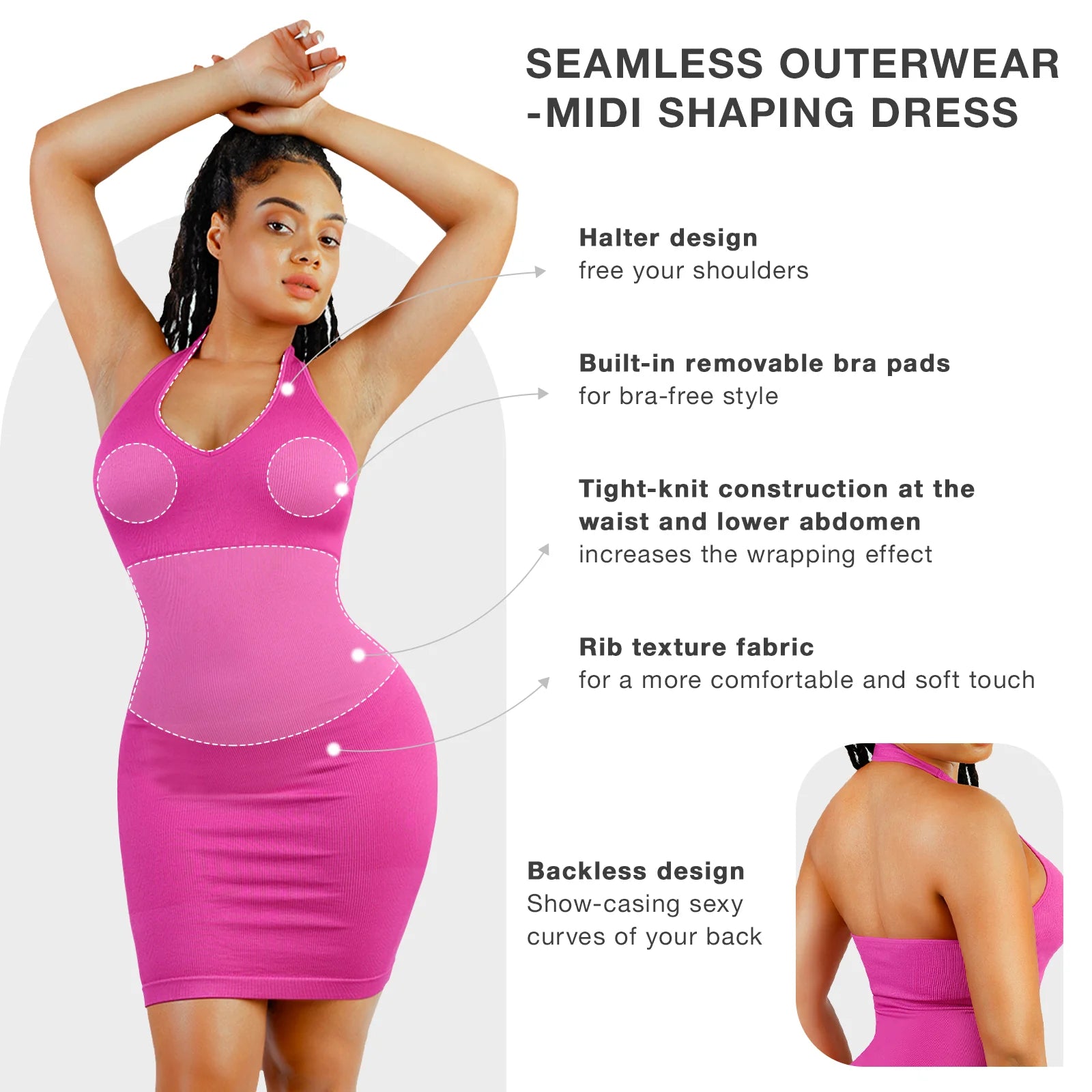 Halter Neck Shaping Dress