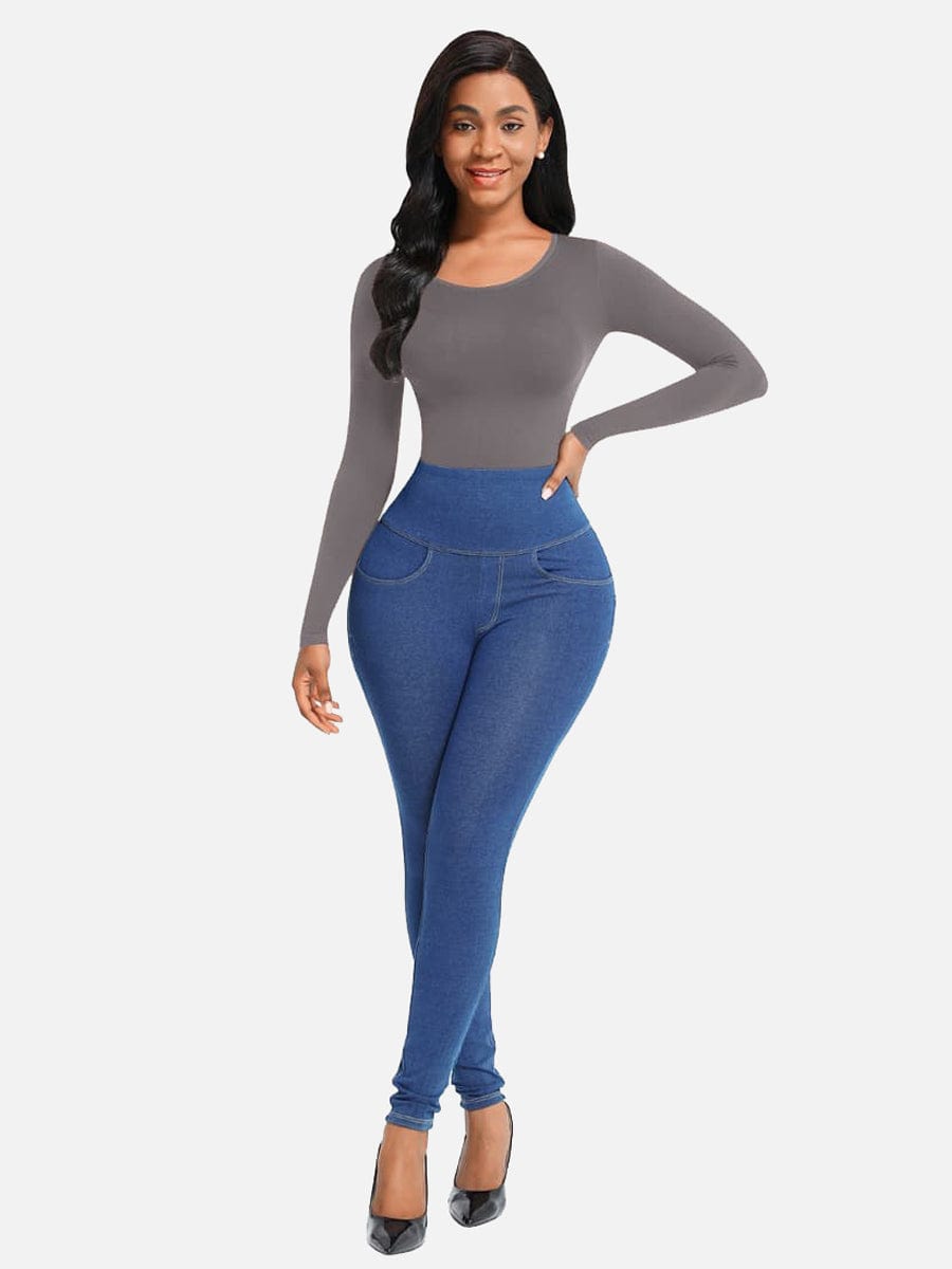 Seamless Long Sleeve Shapewear Bodysuit with Tummy Control