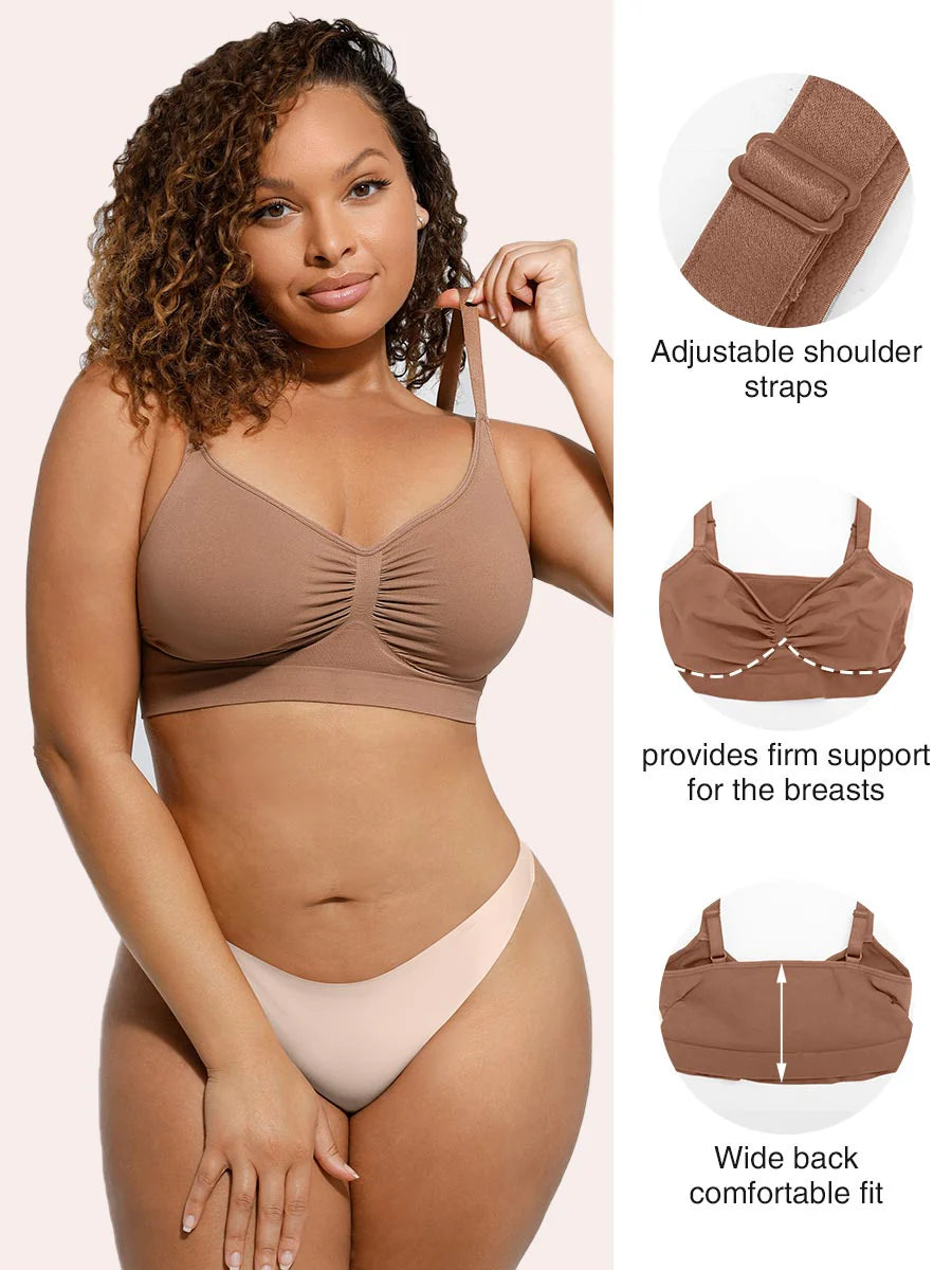 Wireless Supportive Shaping Bra with Adjustable Straps