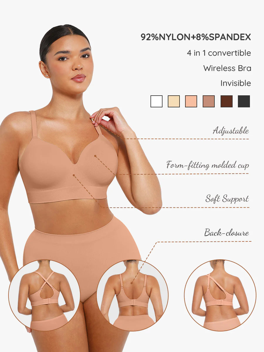 Seamless Wireless Bust Support Shapewear Bra