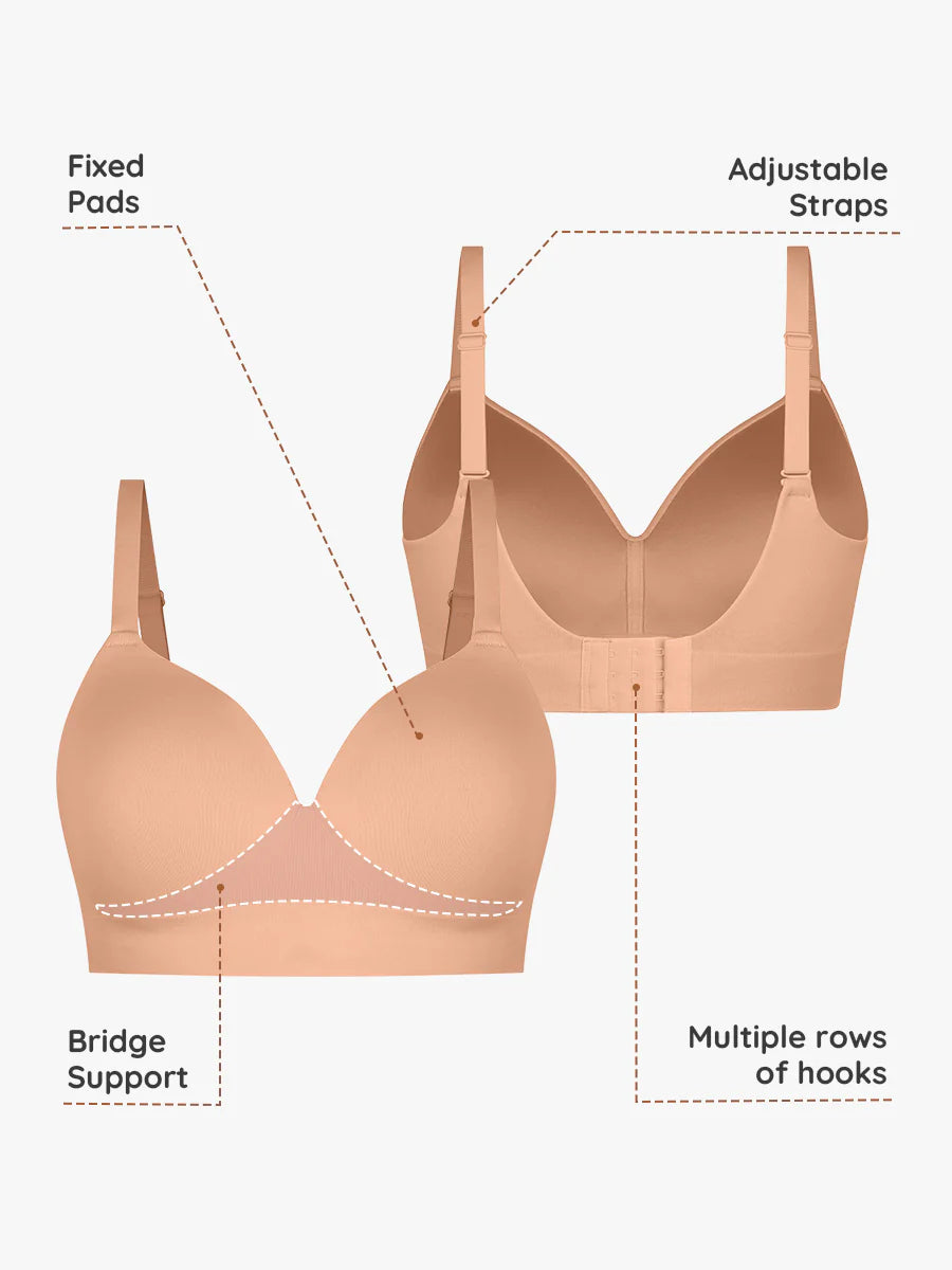 Seamless Wireless Bust Support Shapewear Bra