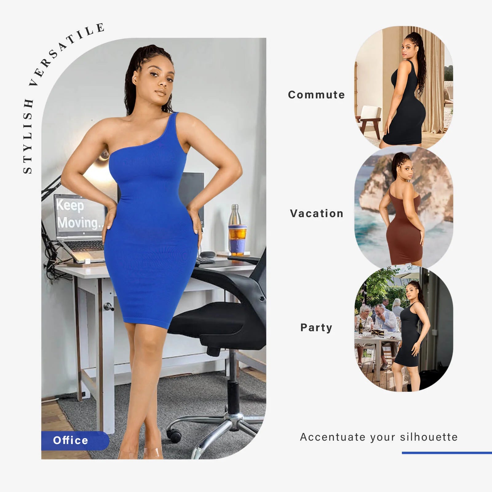 One-Shoulder Shaper Dress