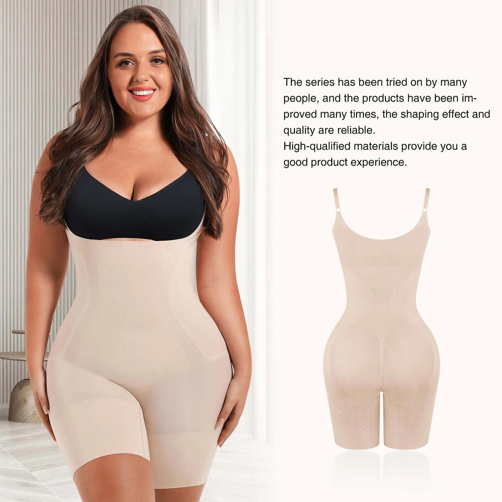 Open-Bust Mid-Thigh Bodysuit