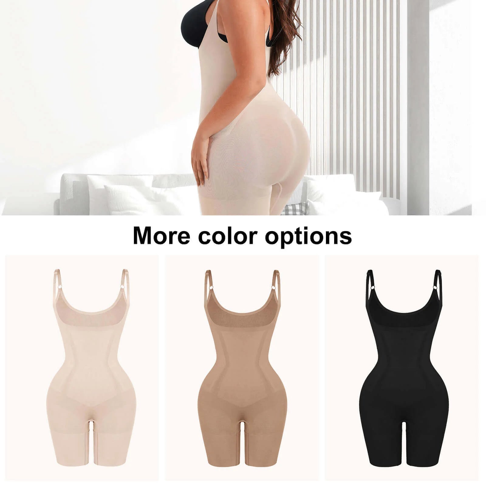 Open-Bust Mid-Thigh Bodysuit