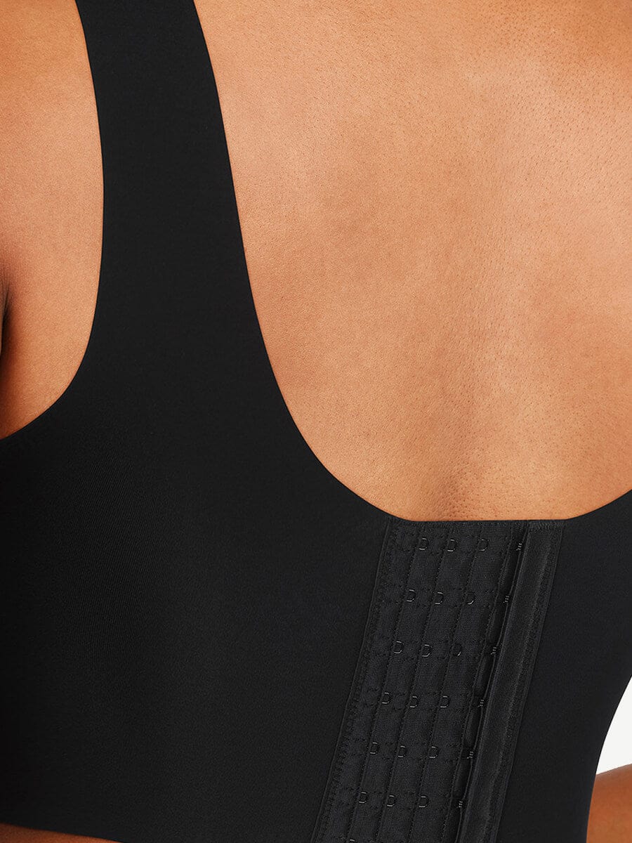 Fitted V-Neck Seamless Bra Tank Top