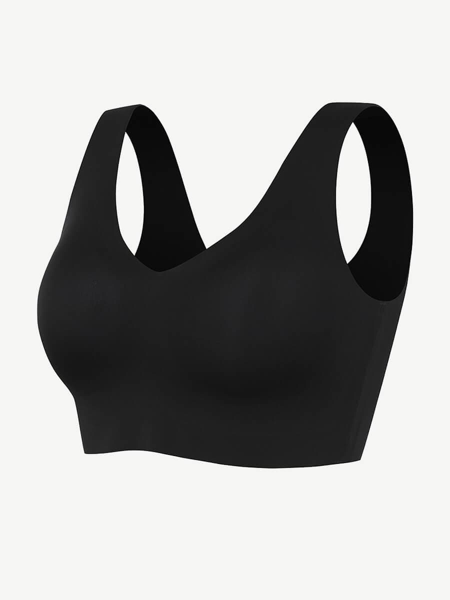 Fitted V-Neck Seamless Bra Tank Top