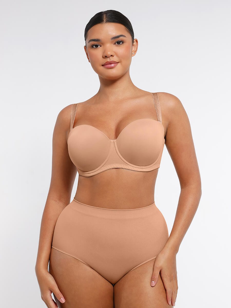 Strapless Underwire 1/2 Cup Bra