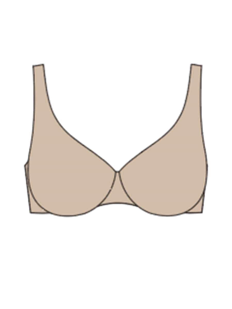 Wholesale Unpadded Underwired Deep V-Neck Side Support Bra