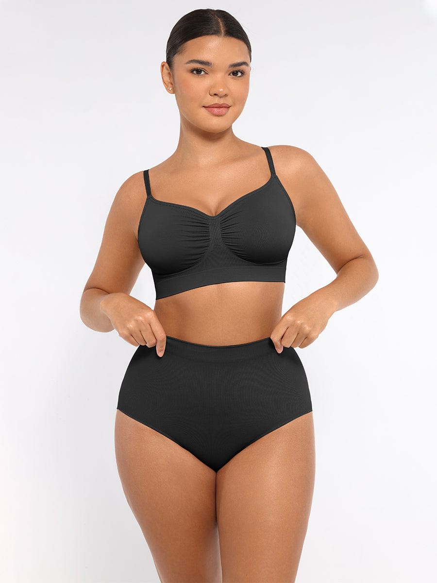 Seamless High-Waist Tummy and Waist Control Antibacterial Hip Brief