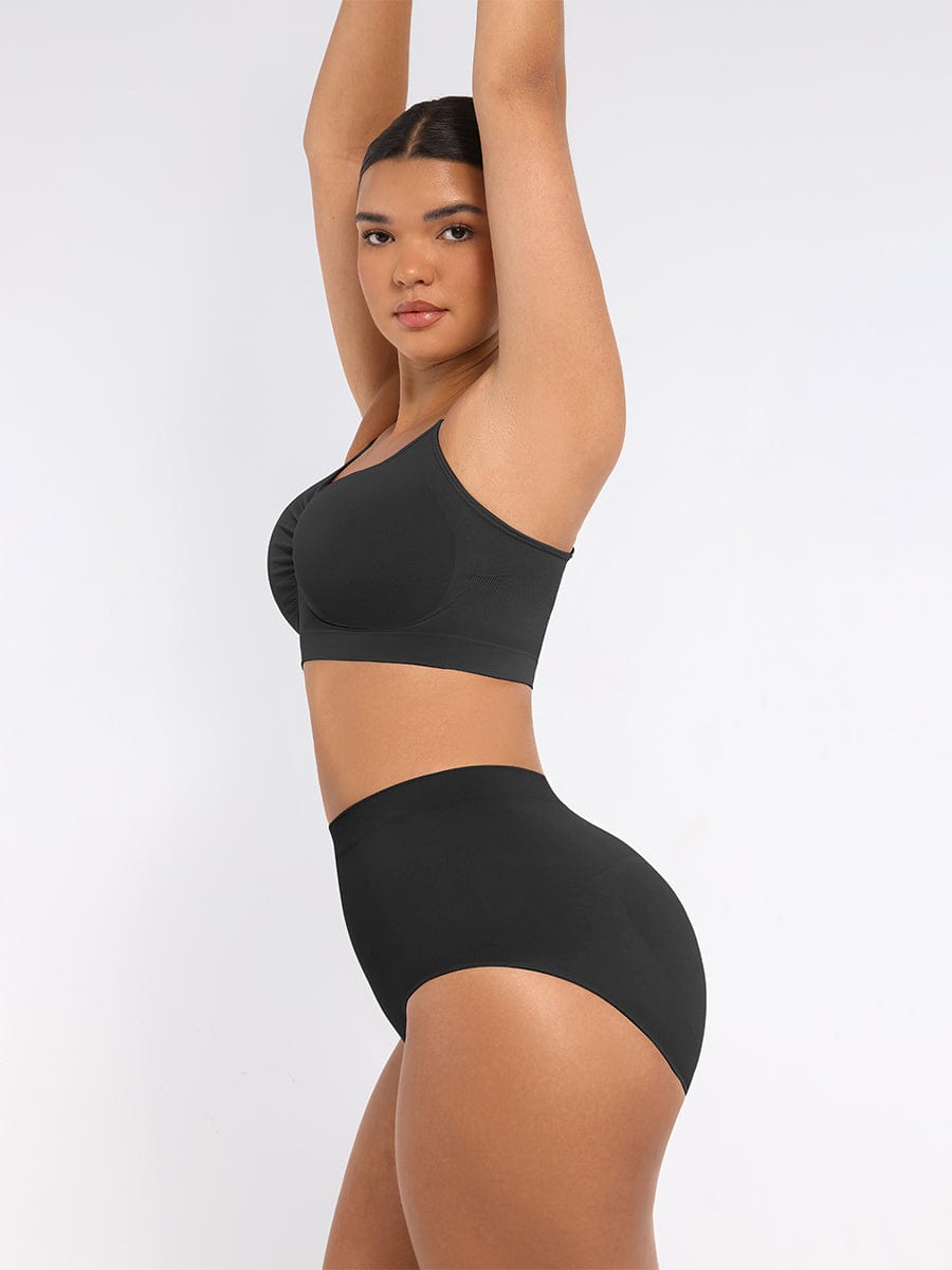 Seamless High-Waist Tummy and Waist Control Antibacterial Hip Brief