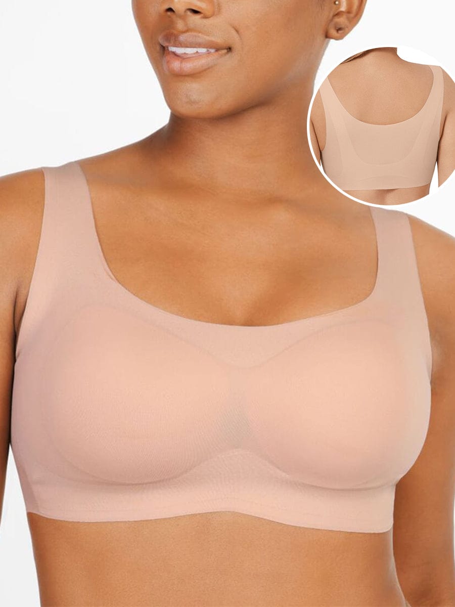 Non-marking and Comfort Bra with Drop Glue Design Supports Gathering Bust