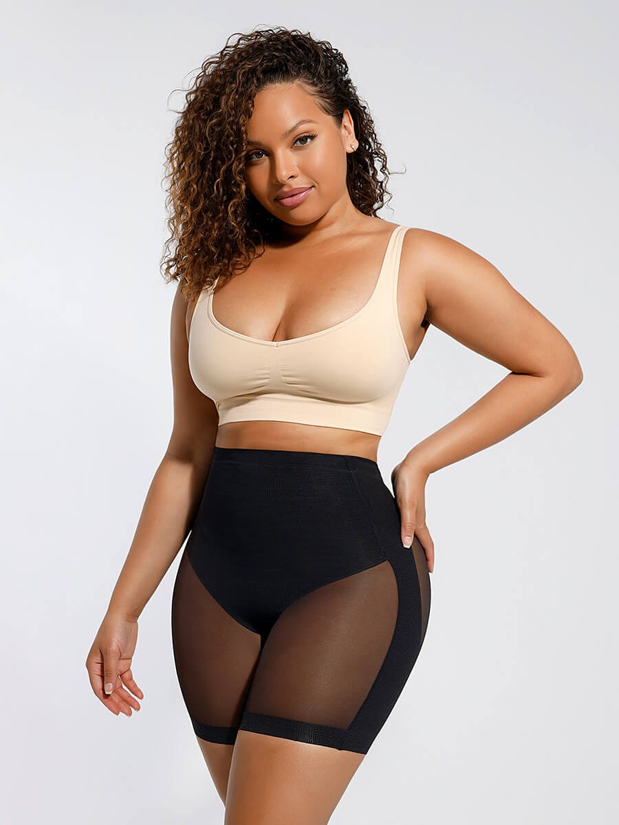 Low-Waist Mesh Butt Lifter with Tummy Control & Leg Shaping