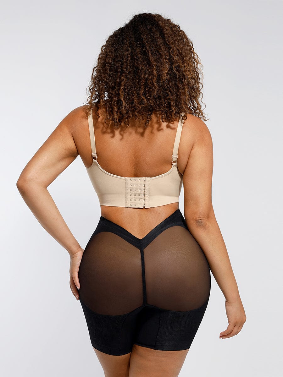 Low-Waist Mesh Butt Lifter with Tummy Control & Leg Shaping