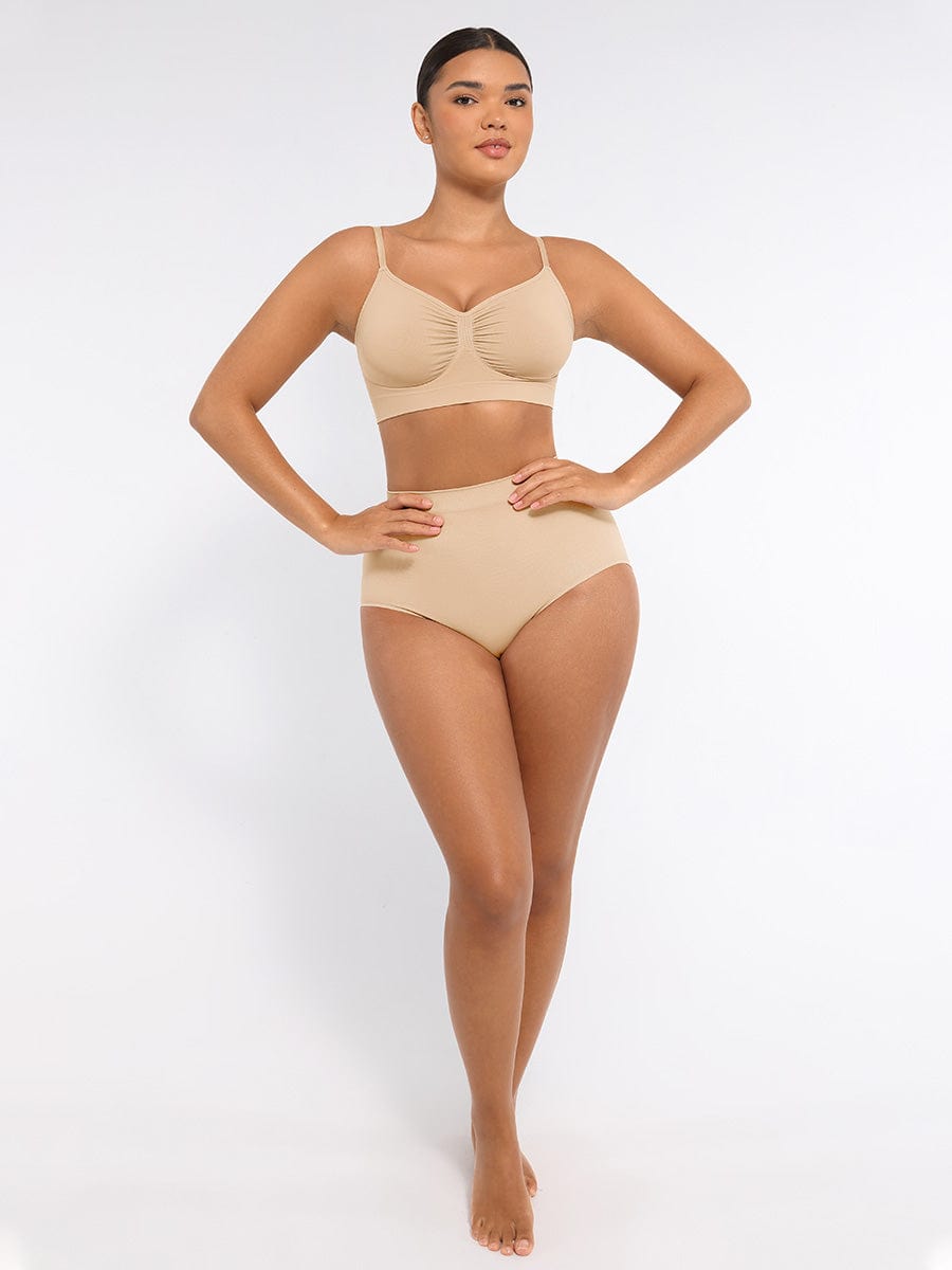 Seamless High-Waist Tummy and Waist Control Antibacterial Hip Brief