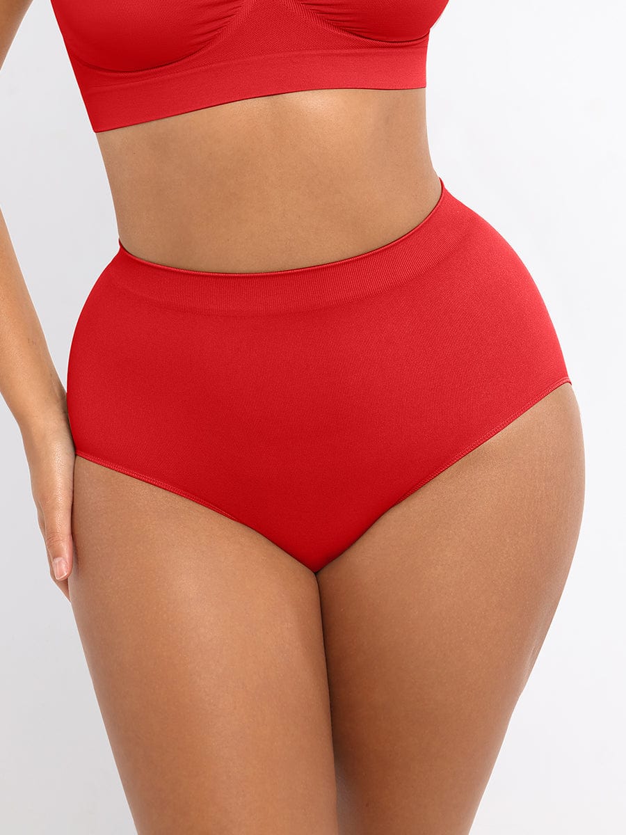 Seamless High-Waist Tummy and Waist Control Antibacterial Hip Brief