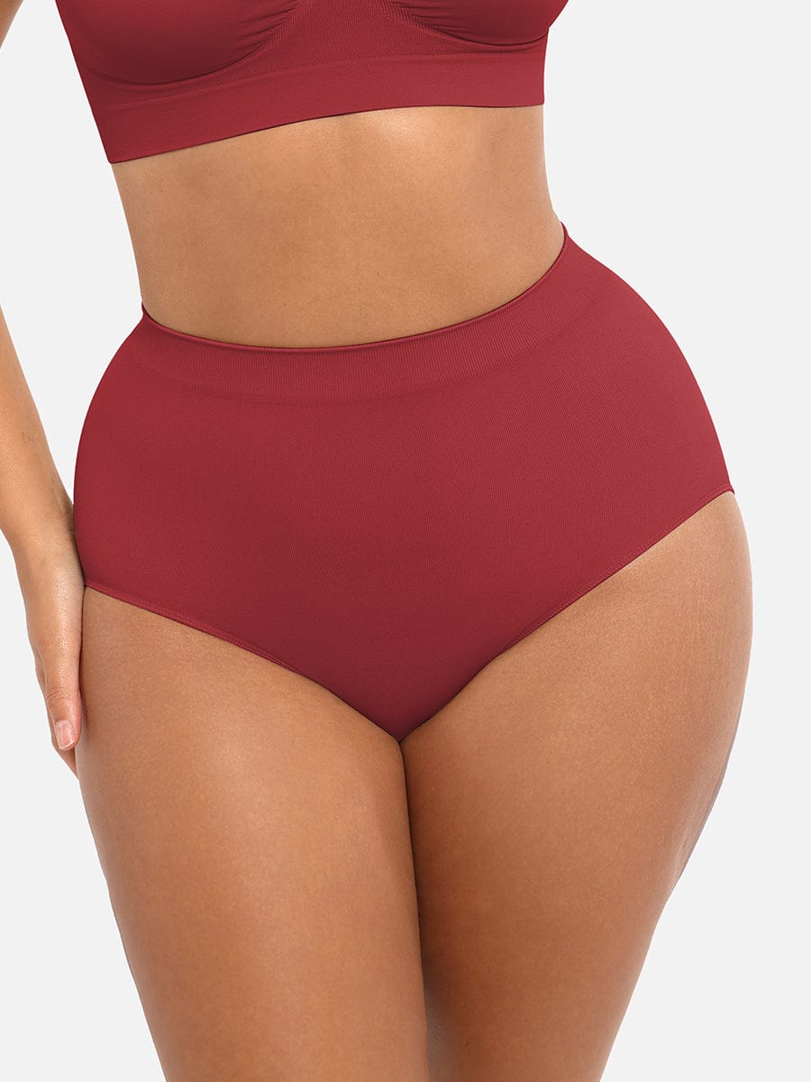 Seamless High-Waist Tummy and Waist Control Antibacterial Hip Brief