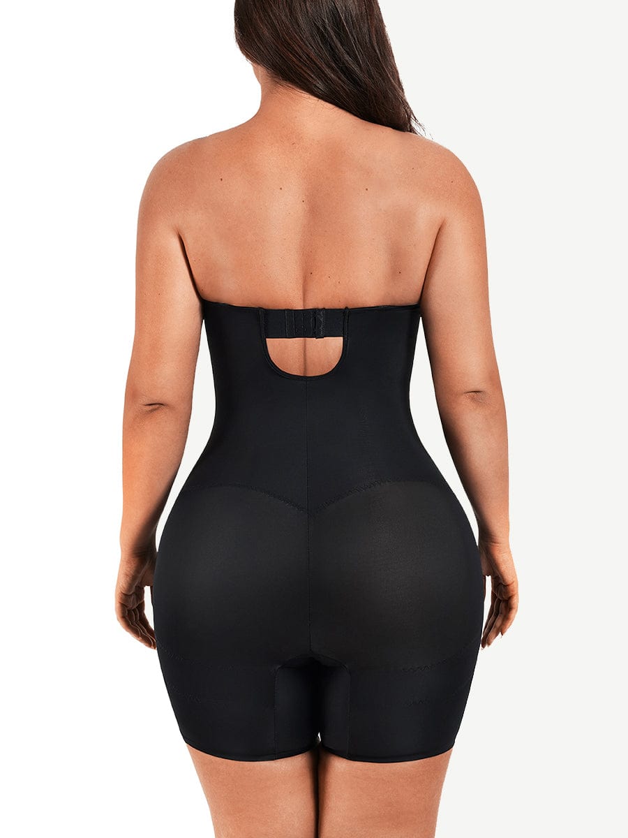 Back Smoothing Underwire Cup Push-Up Bra Strapless Bodysuit