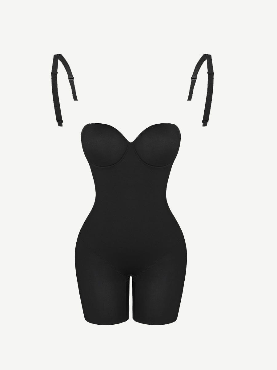 Back Smoothing Underwire Cup Push-Up Bra Strapless Bodysuit