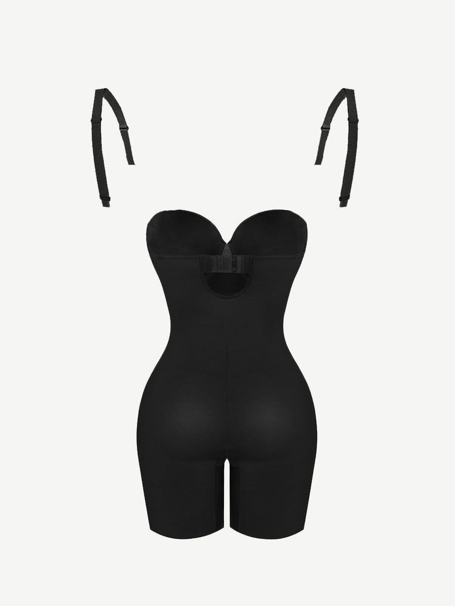 Back Smoothing Underwire Cup Push-Up Bra Strapless Bodysuit