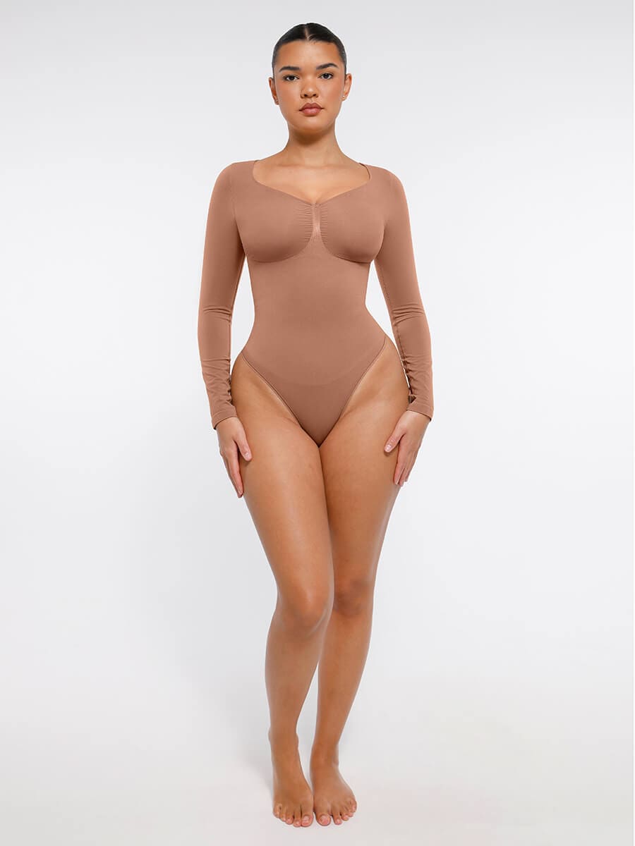 Long Sleeve Thong Bodysuit