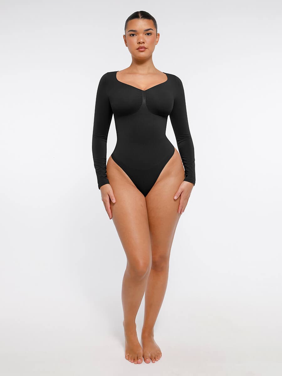 Long Sleeve Thong Bodysuit