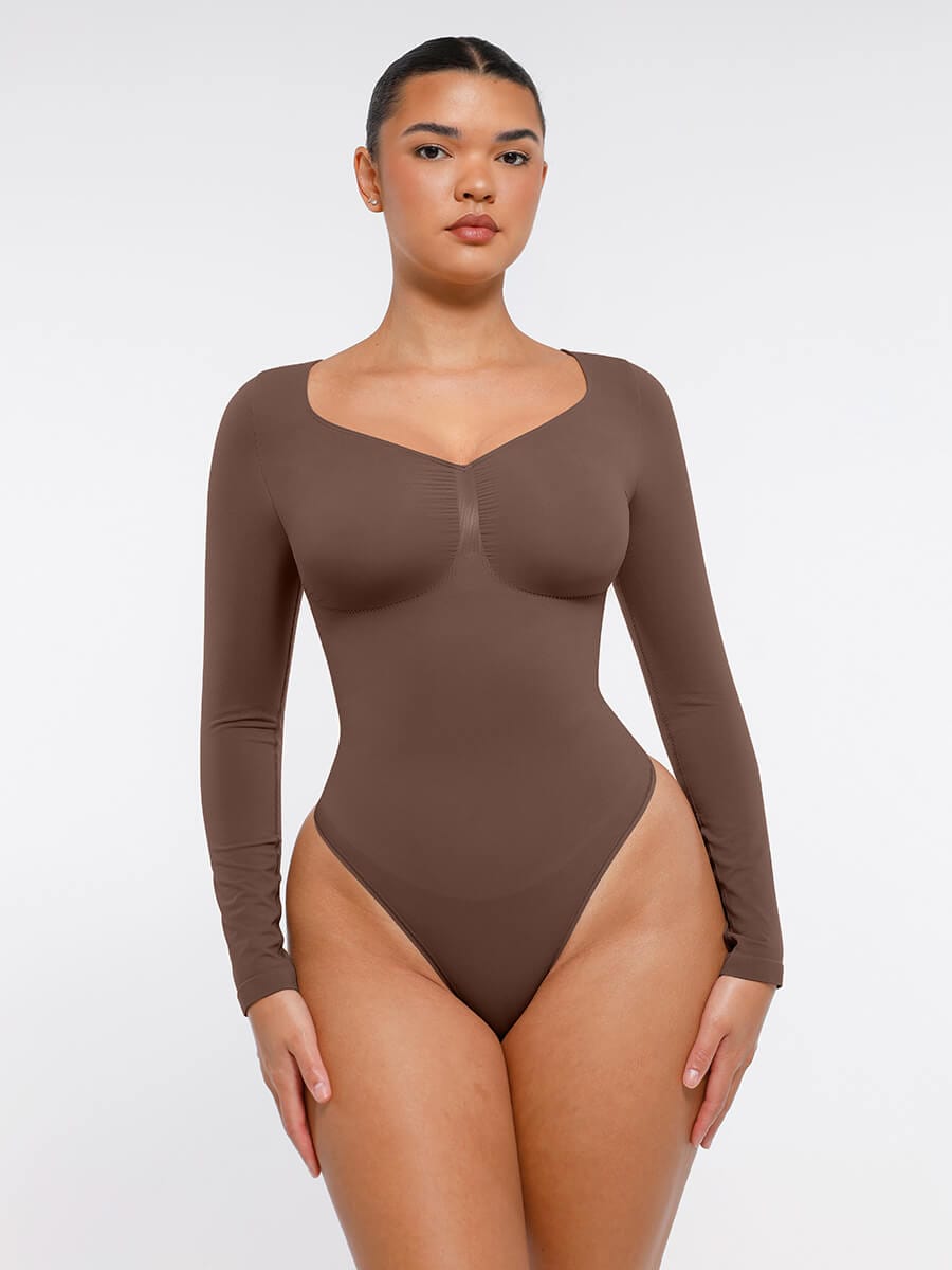 Long Sleeve Thong Bodysuit