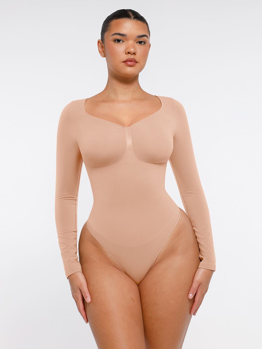 Long Sleeve Thong Bodysuit