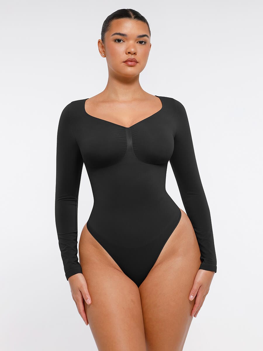 Long Sleeve Thong Bodysuit