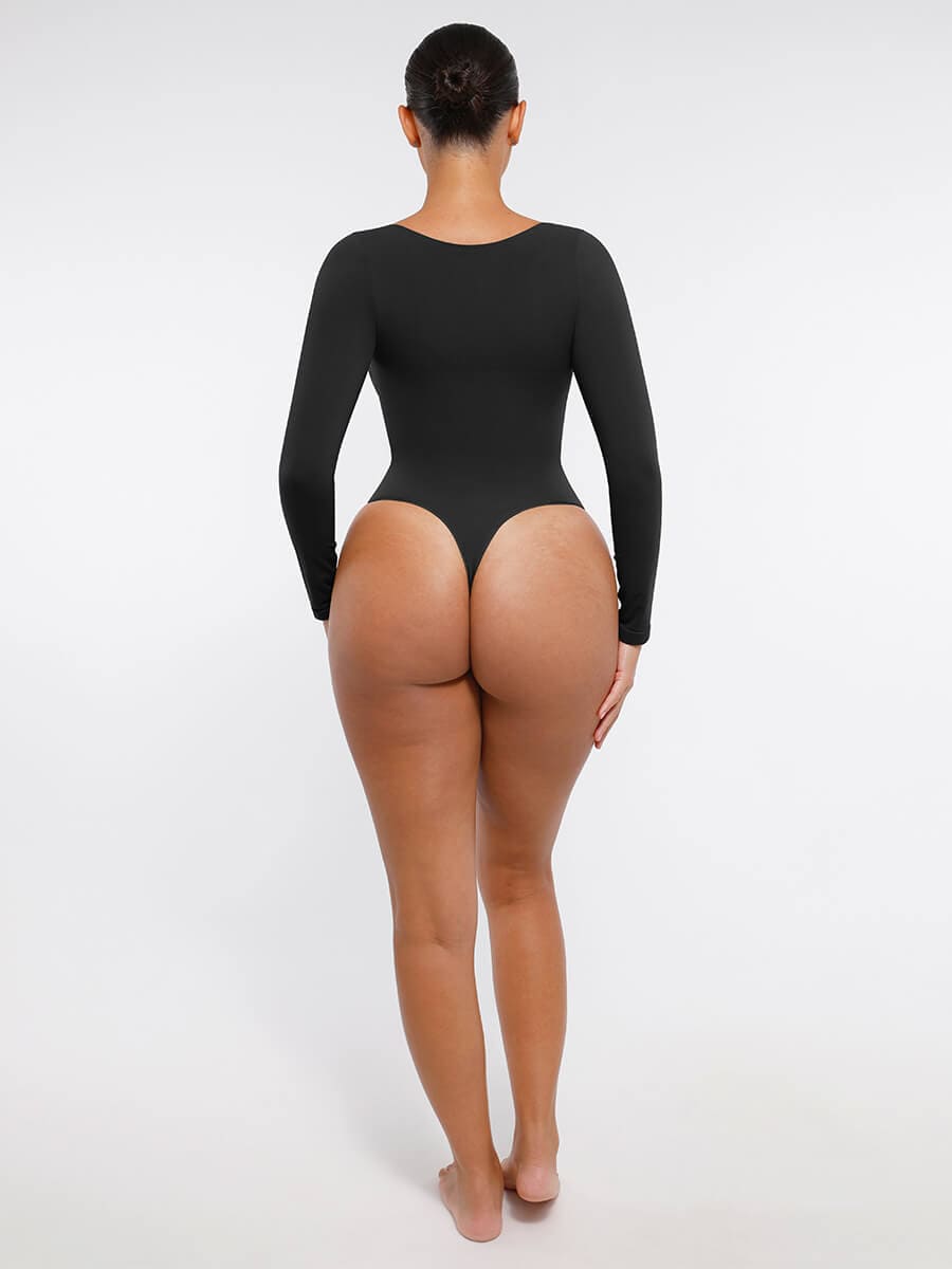 Long Sleeve Thong Bodysuit