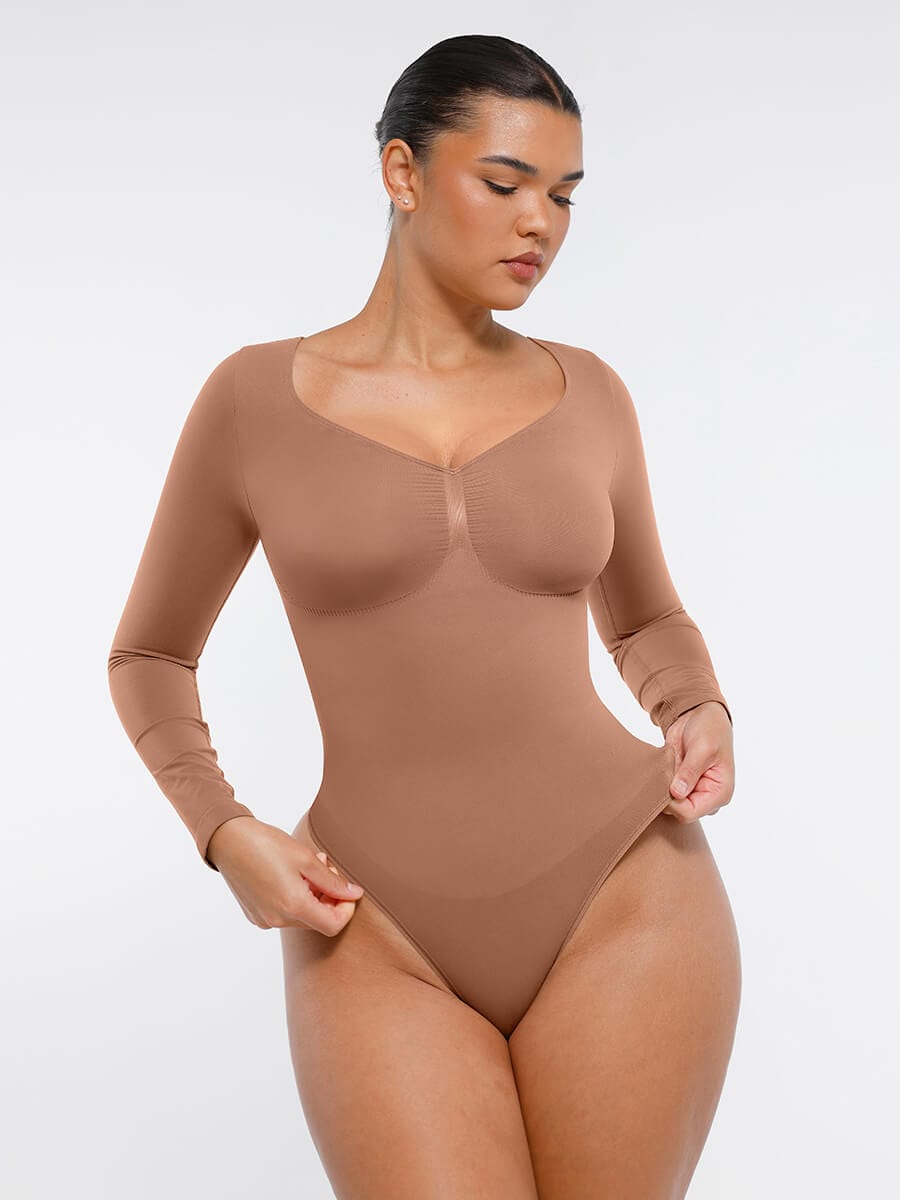 Long Sleeve Thong Bodysuit