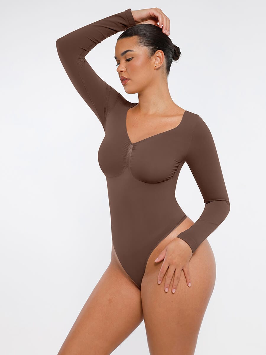 Long Sleeve Thong Bodysuit