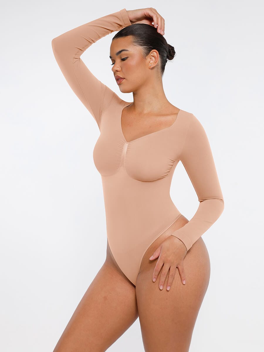 Long Sleeve Thong Bodysuit