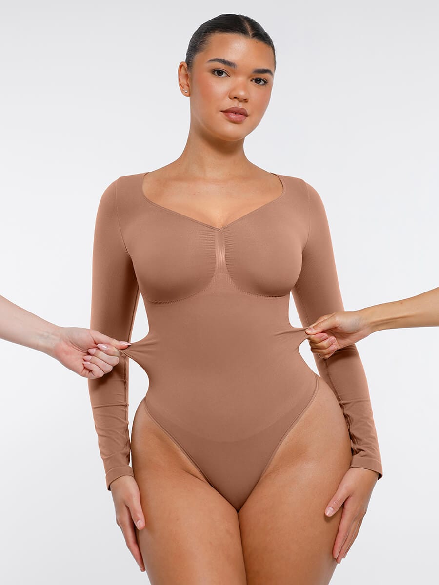 Long Sleeve Thong Bodysuit