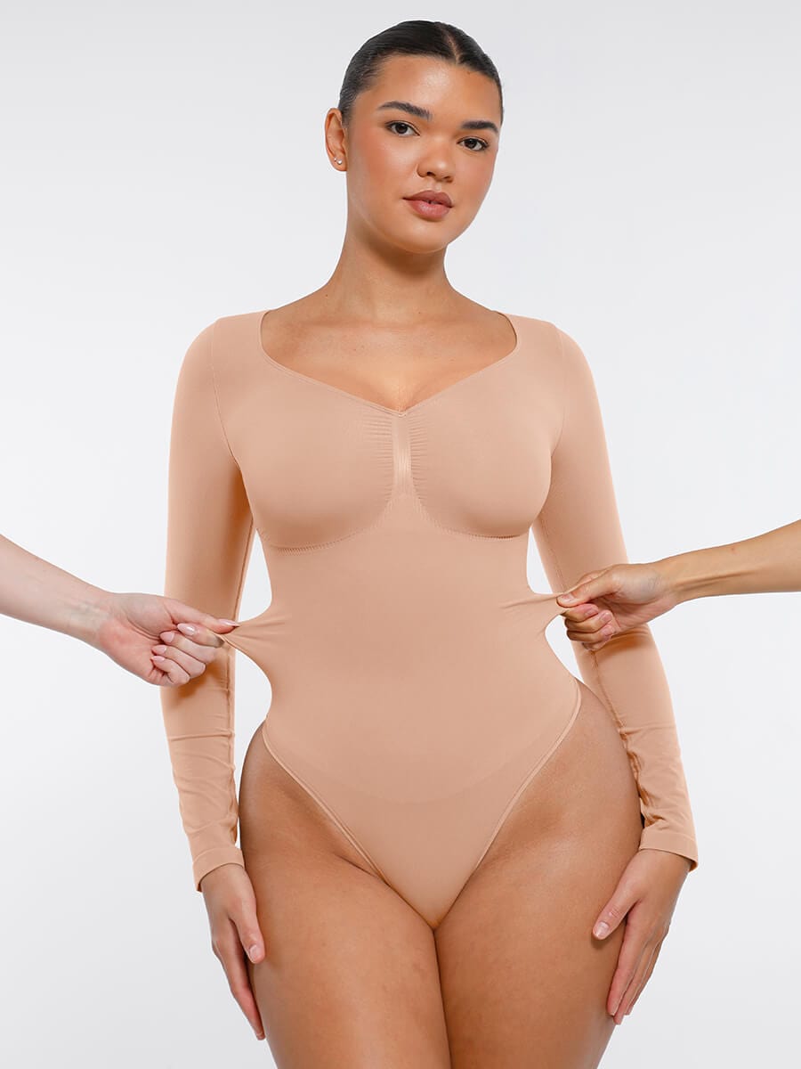 Long Sleeve Thong Bodysuit