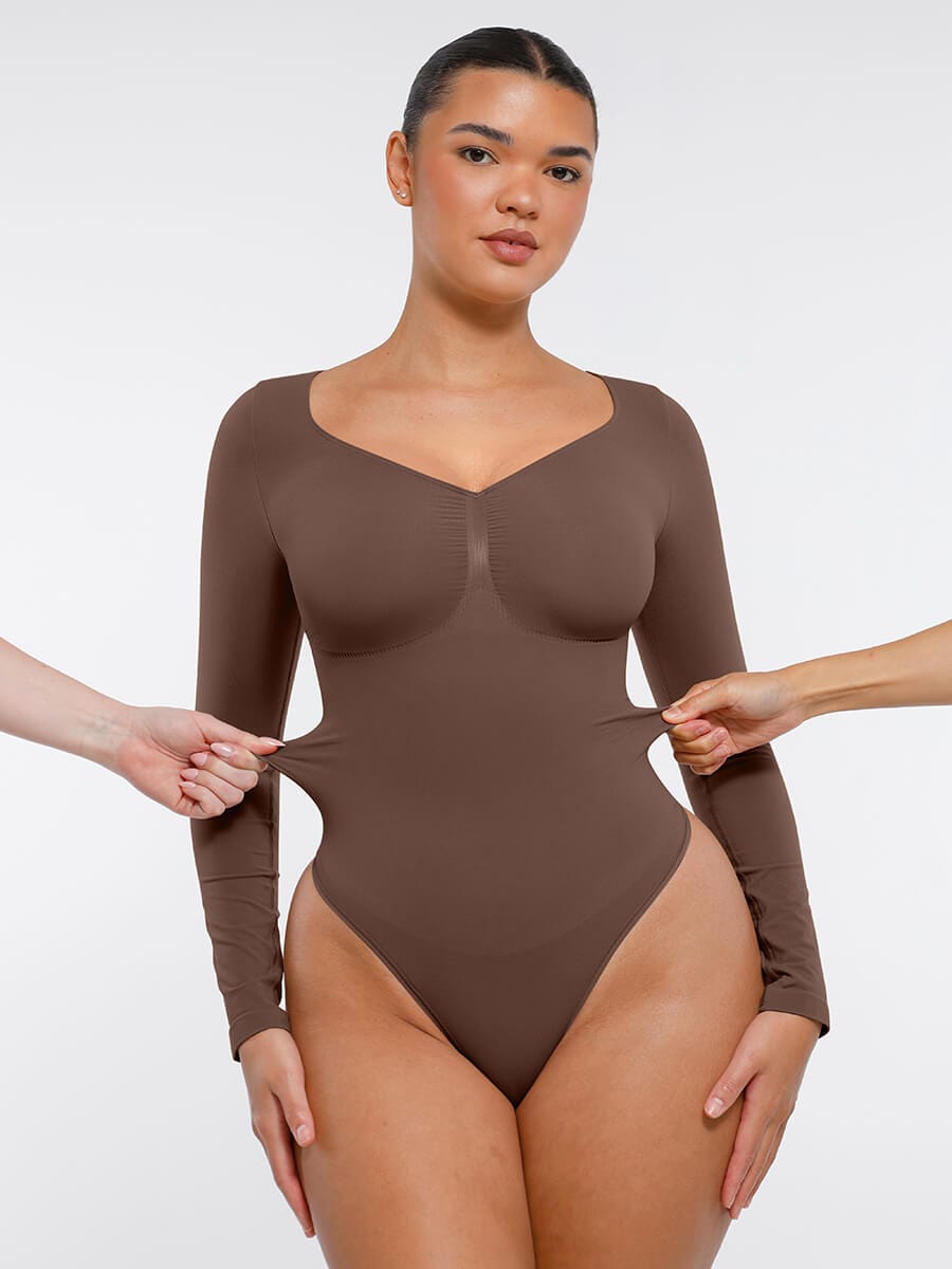 Long Sleeve Thong Bodysuit