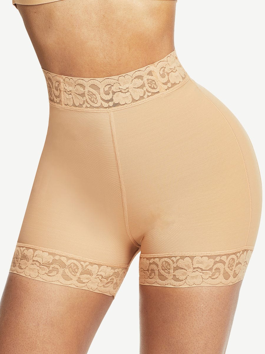 High-Waisted Lace Butt-Lifting Panty with Anti-Slip Support