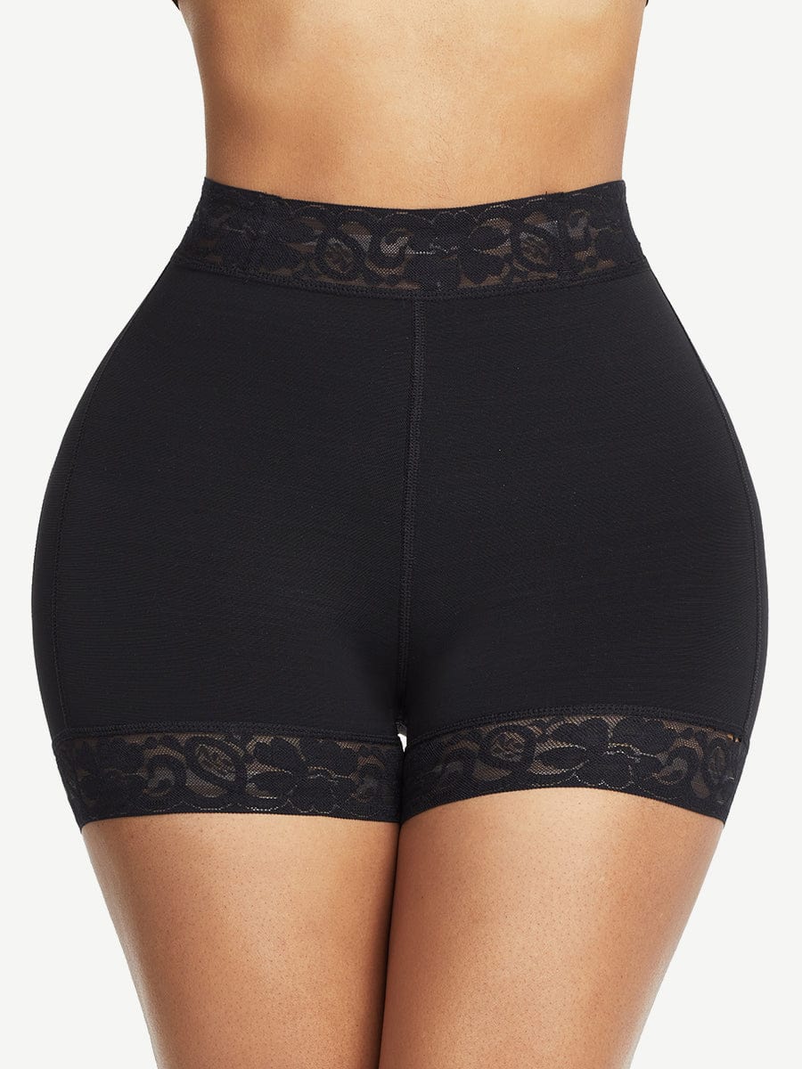 High-Waisted Lace Butt-Lifting Panty with Anti-Slip Support