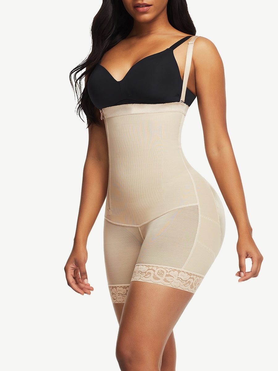 Detachable Straps Side Zip Body Shaper