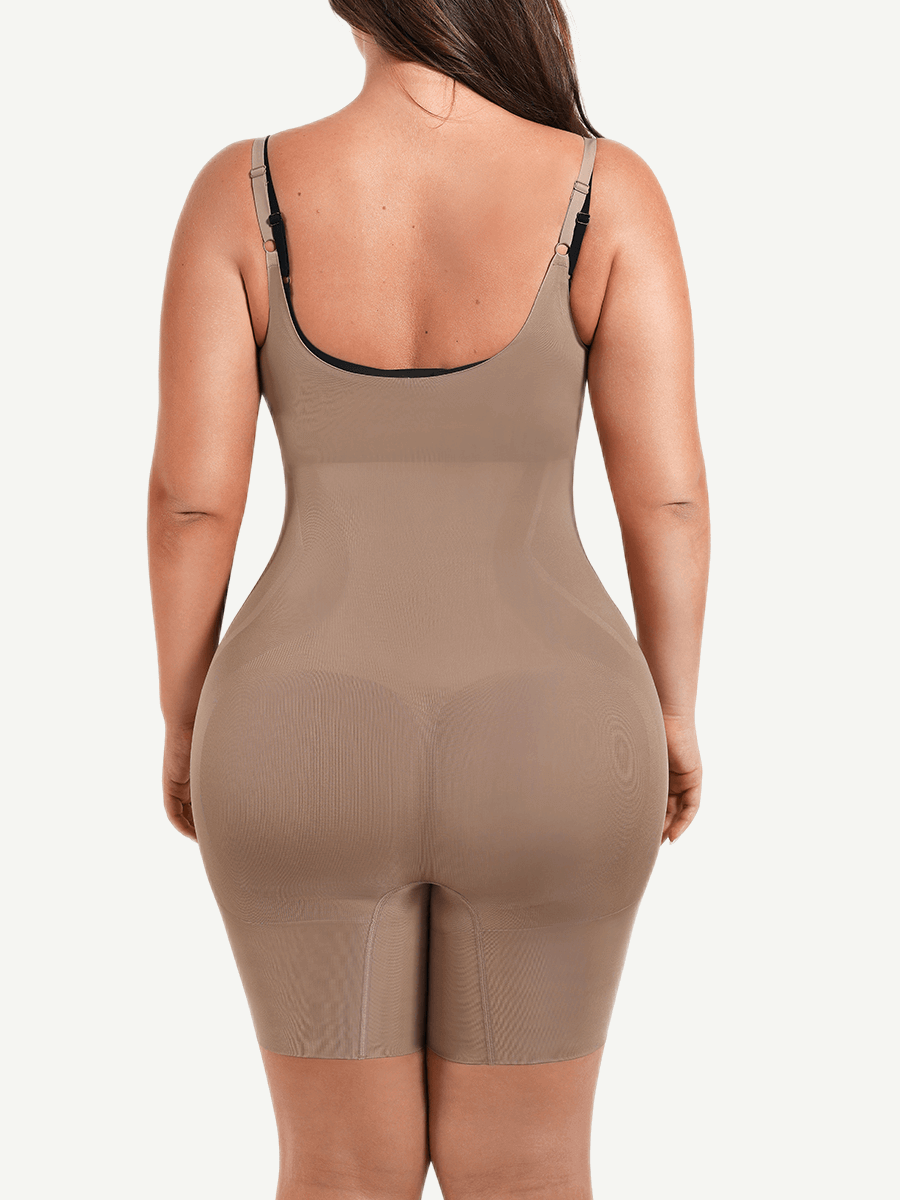 Open-Bust Mid-Thigh Bodysuit